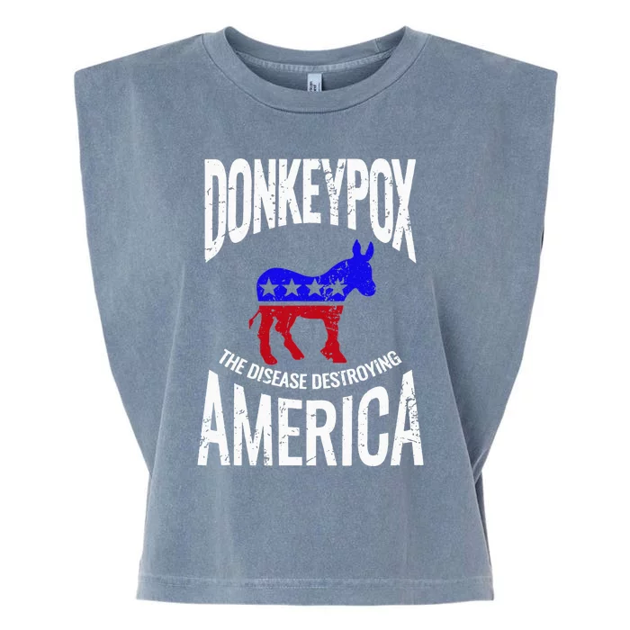 Donkey Pox The Disease Destroying America Funny Donkeypox Garment-Dyed Women's Muscle Tee