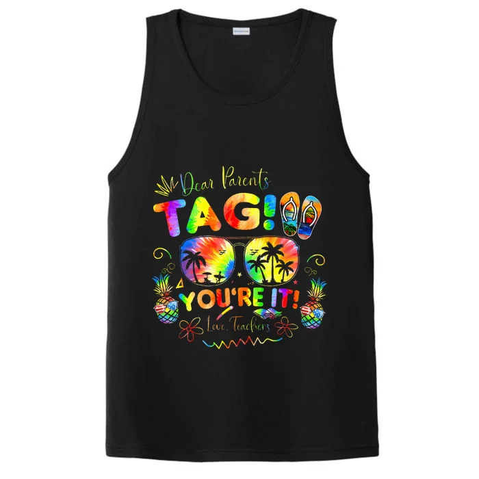 Dear Parents Tag YouRe It Love Teachers Last Day Of School Performance Tank