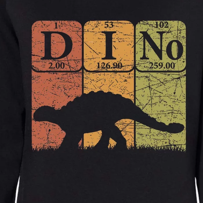 Dinosaur Periodic Table Elements Ankylosaurus Paleontologist Womens California Wash Sweatshirt