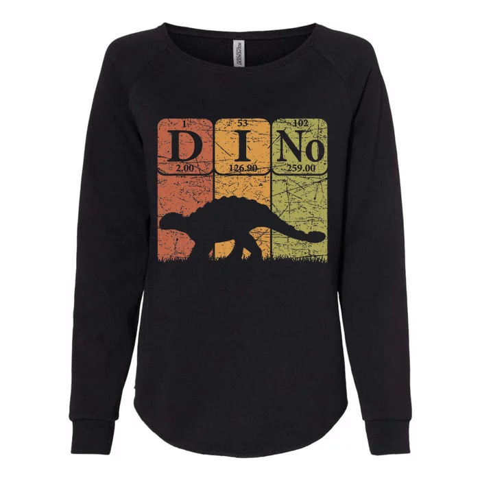 Dinosaur Periodic Table Elements Ankylosaurus Paleontologist Womens California Wash Sweatshirt