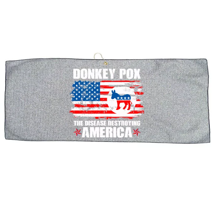 Donkey Pox The Disease Destroying America Large Microfiber Waffle Golf Towel