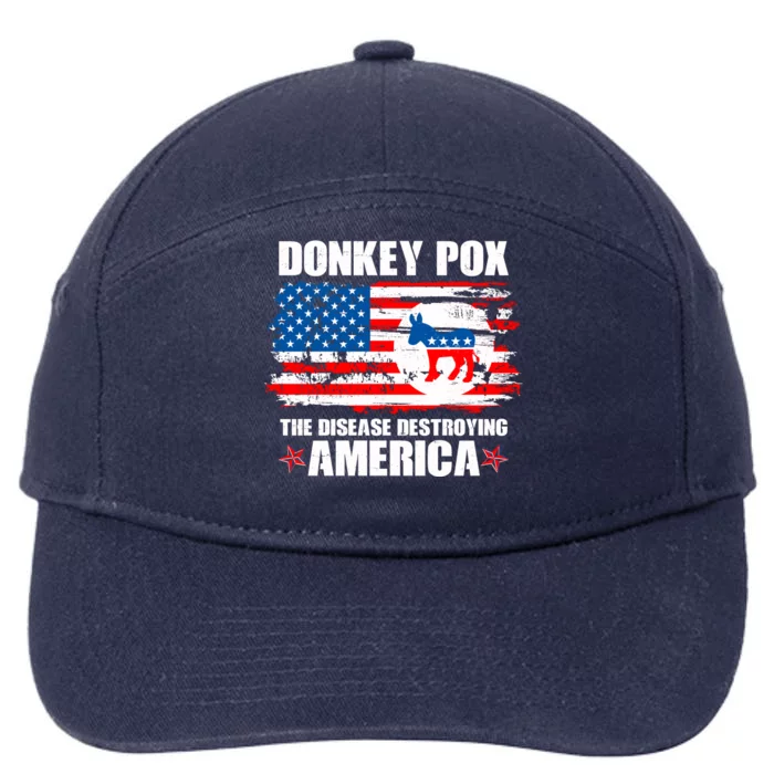 Donkey Pox The Disease Destroying America 7-Panel Snapback Hat