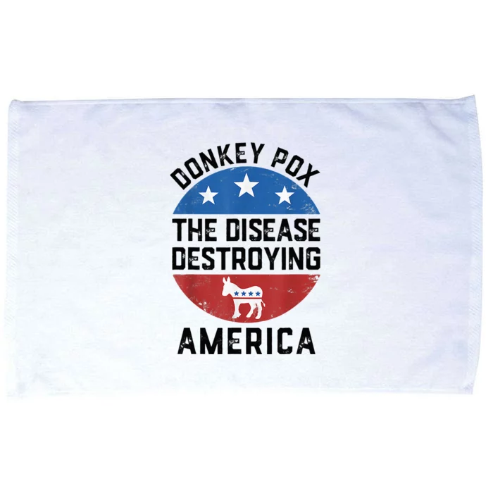 Donkey Pox The Disease Destroying America Donkeypox Back Microfiber Hand Towel