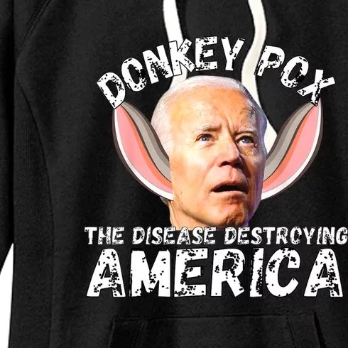 Donkey Pox The Disease Destroying America Women's Fleece Hoodie