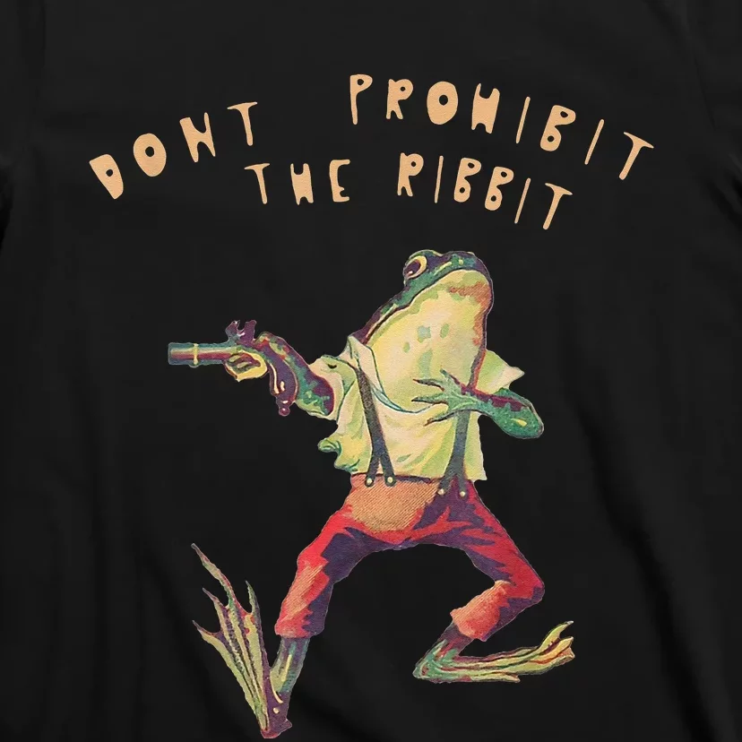 Don't Prohibit The Ribbit Frog Groovy T-Shirt