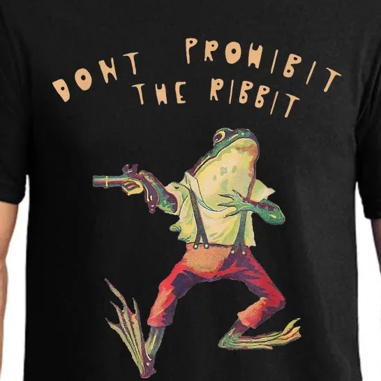 Don't Prohibit The Ribbit Frog Groovy Pajama Set