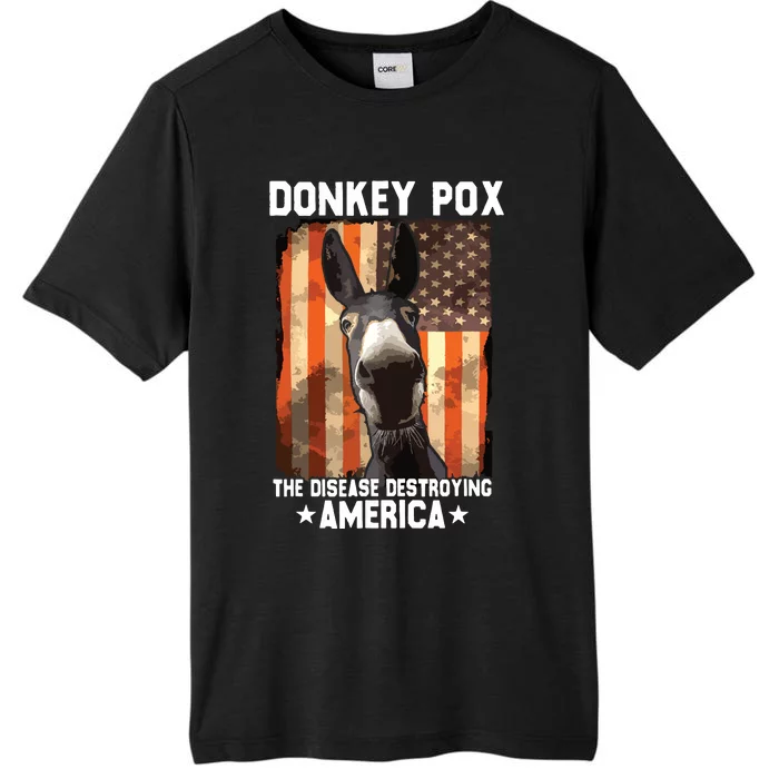 Donkey Pox The Disease Destroying America Donkeypox Funny ChromaSoft Performance T-Shirt