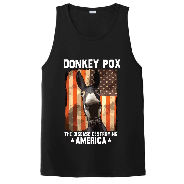 Donkey Pox The Disease Destroying America Donkeypox Funny Performance Tank