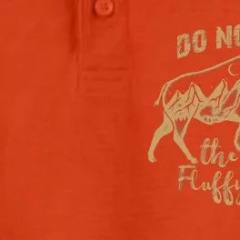 Don't Pet The Fluff Cows Funny Buffalo Dry Zone Grid Performance Polo