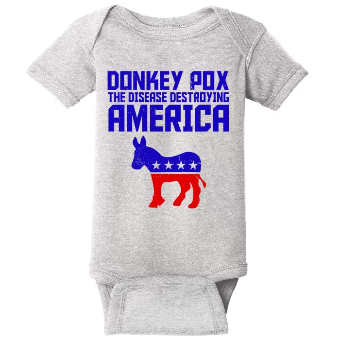 Donkey Pox The Disease Destroying America Anti Biden Baby Bodysuit