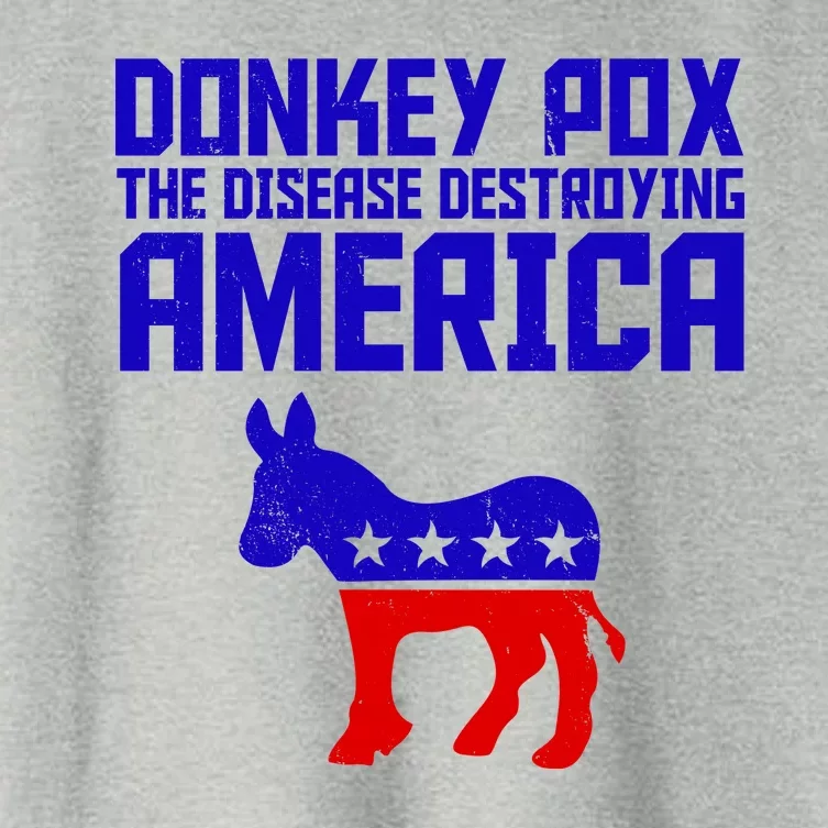 Donkey Pox The Disease Destroying America Anti Biden Women's Crop Top Tee