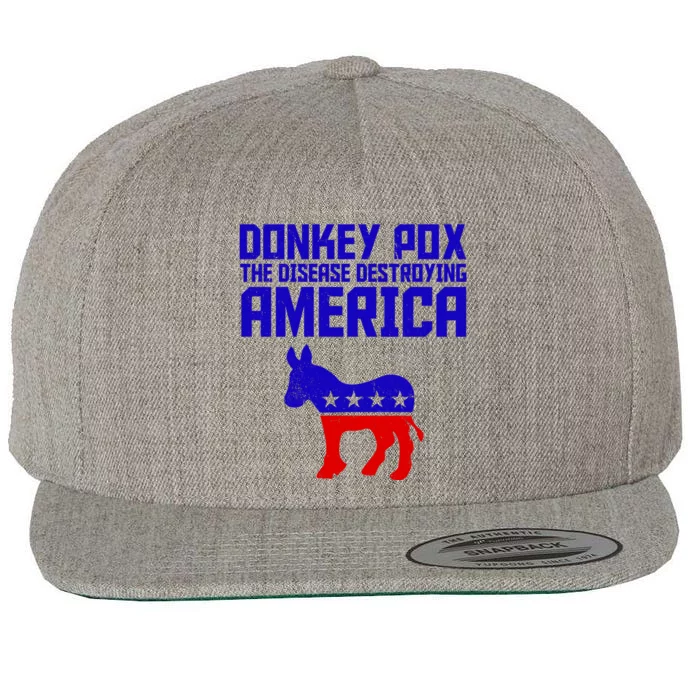 Donkey Pox The Disease Destroying America Anti Biden Wool Snapback Cap