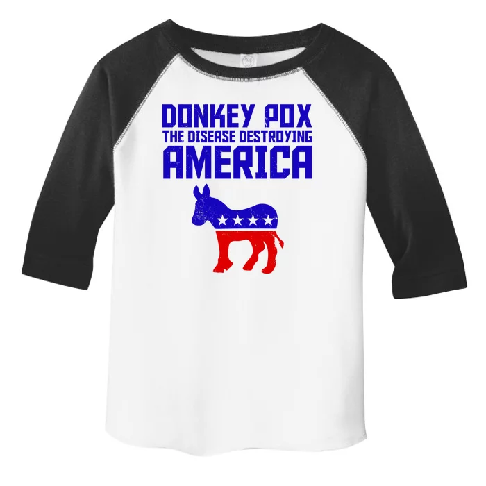 Donkey Pox The Disease Destroying America Anti Biden Toddler Fine Jersey T-Shirt