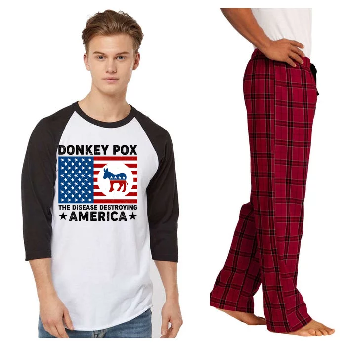 Donkey Pox The Disease Destroying America Raglan Sleeve Pajama Set