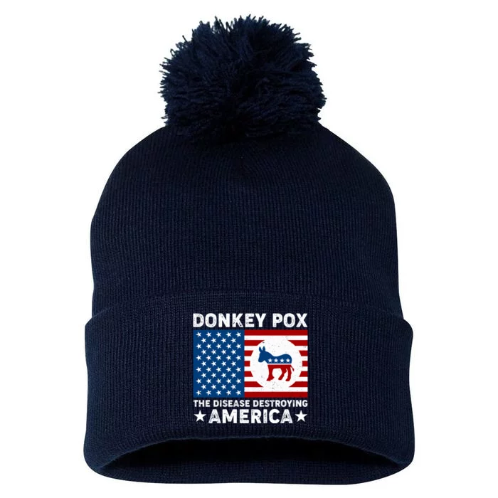 Donkey Pox The Disease Destroying America Pom Pom 12in Knit Beanie