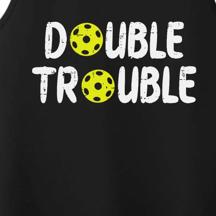 Double Pickleball Trouble Pickle Ball Matching Performance Tank