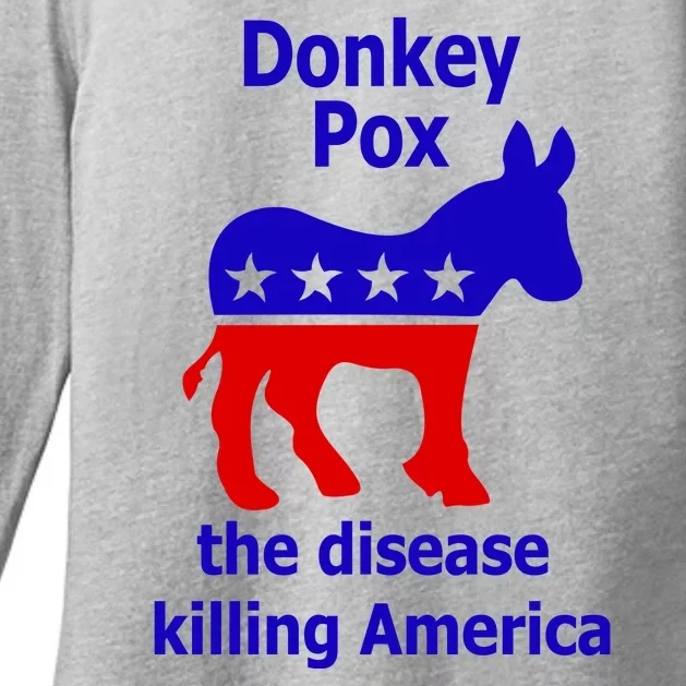 Donkey Pox The Disease Killing America Anti Liberal Womens CVC Long Sleeve Shirt