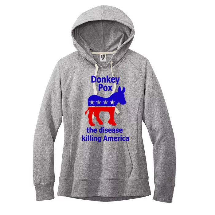 Donkey Pox The Disease Killing America Anti Liberal Women's Fleece Hoodie