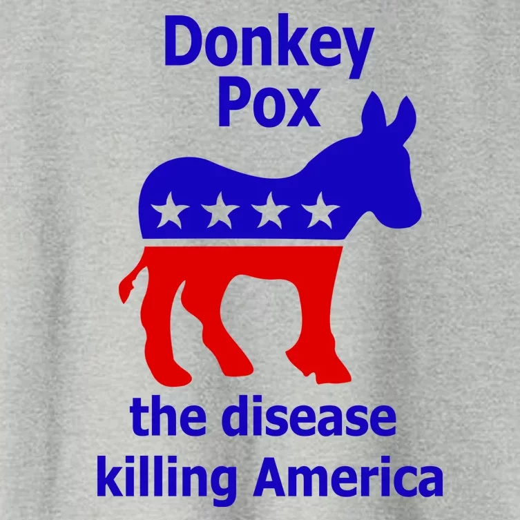 Donkey Pox The Disease Killing America Anti Liberal Women's Crop Top Tee