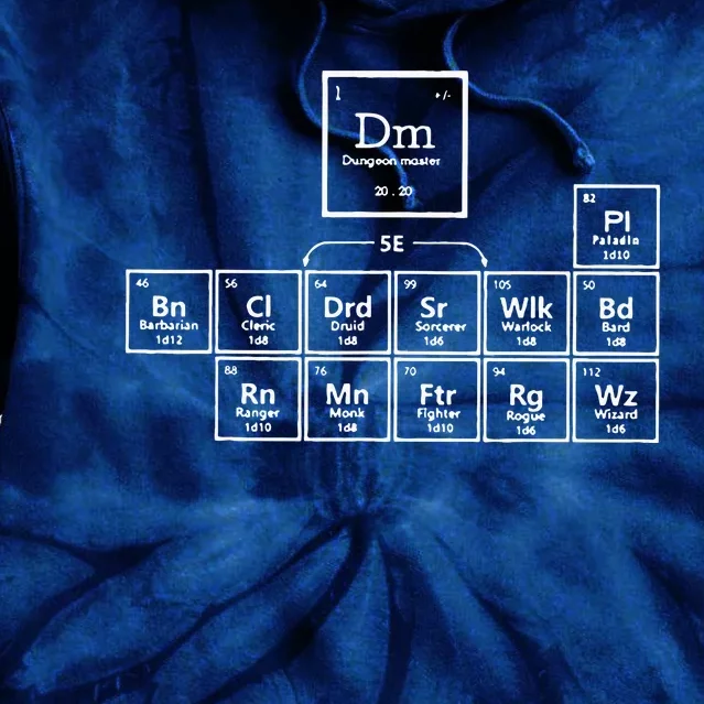 Dnd Periodic Table Tie Dye Hoodie