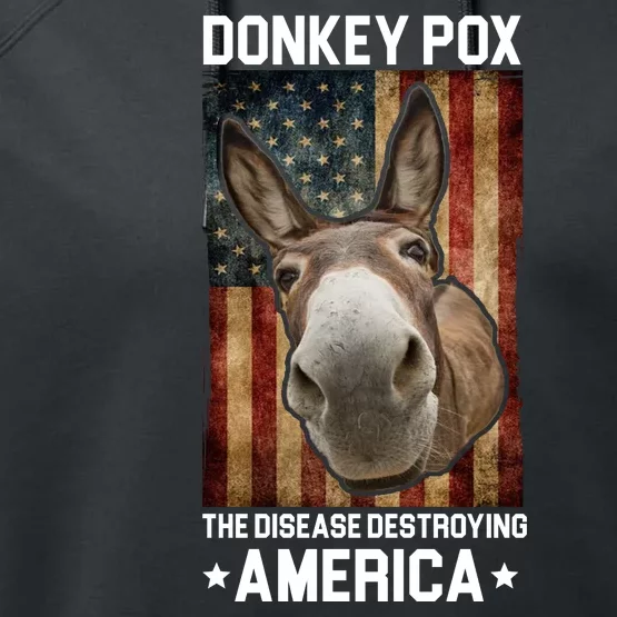 Donkey Pox The Disease Destroying America Funny Performance Fleece Hoodie