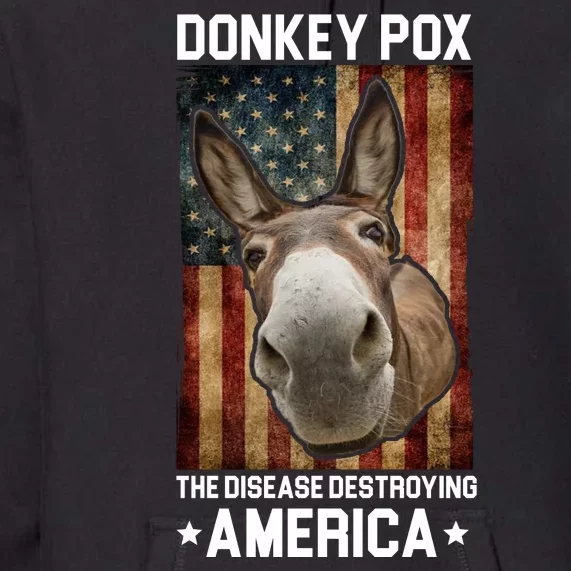 Donkey Pox The Disease Destroying America Funny Premium Hoodie