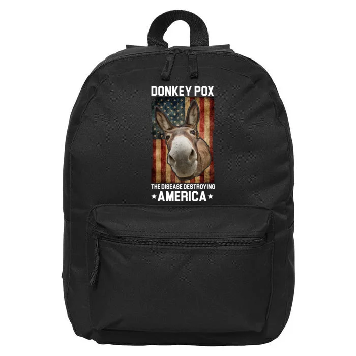 Donkey Pox The Disease Destroying America Funny 16 in Basic Backpack