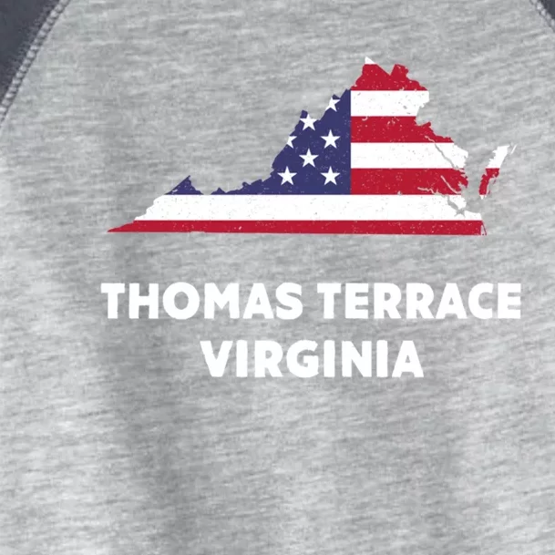 Distressed Patriotic Usa Flag Thomas Terrace Virginia Gift Toddler Fine Jersey T-Shirt