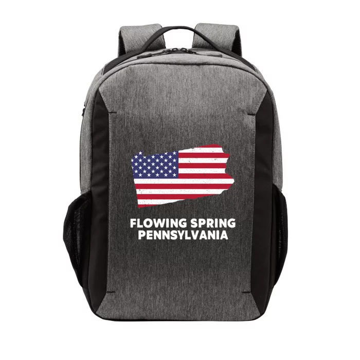 Distressed Patriotic Usa Flag Flowing Spring Pennsylvania Gift Vector Backpack