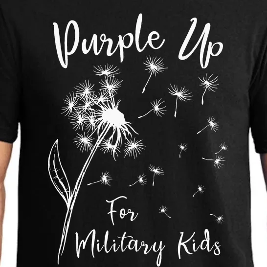 Dandelion Purple Up For Military Army Child Month Pajama Set