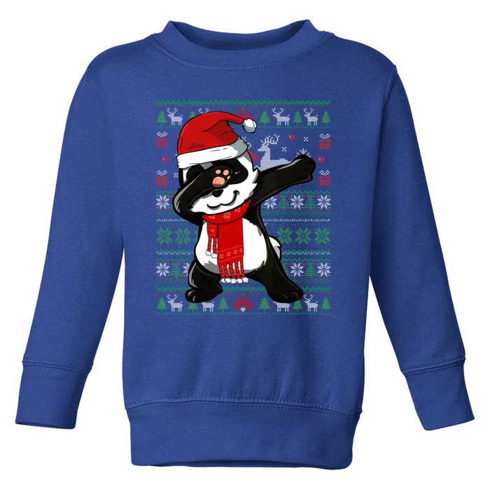 Dabbing Panda Ugly Christmas Sweater Party Costume Gift Toddler Sweatshirt