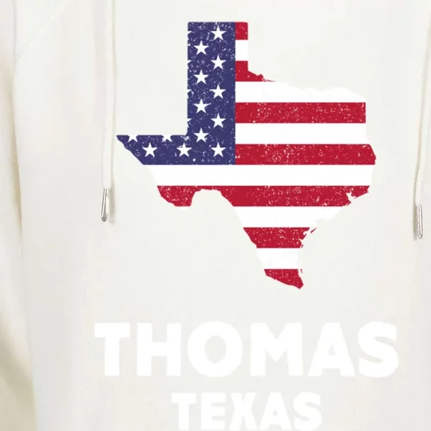 Distressed Patriotic Usa Flag Thomas Texas Cute Gift Womens Funnel Neck Pullover Hood