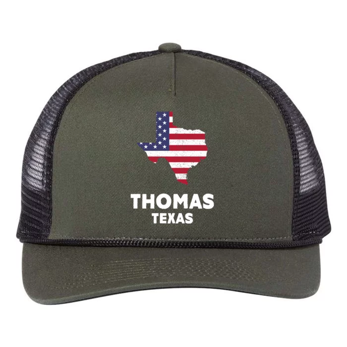 Distressed Patriotic Usa Flag Thomas Texas Cute Gift Retro Rope Trucker Hat Cap