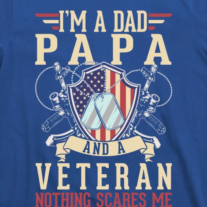 Dad Papa Us Veteran Patriotic Father American Gift T-Shirt