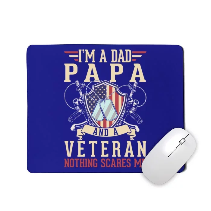 Dad Papa Us Veteran Patriotic Father American Gift Mousepad