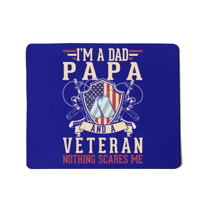 Dad Papa Us Veteran Patriotic Father American Gift Mousepad