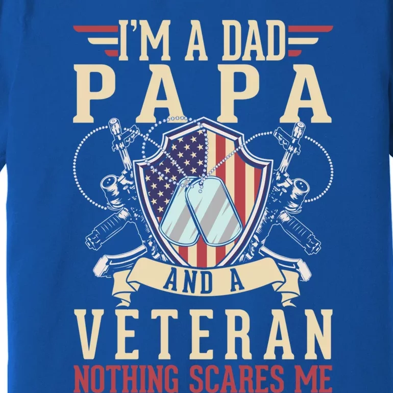 Dad Papa Us Veteran Patriotic Father American Gift Premium T-Shirt