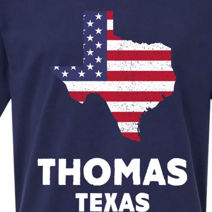 Distressed Patriotic Usa Flag Thomas Texas Great Gift Sueded Cloud Jersey T-Shirt