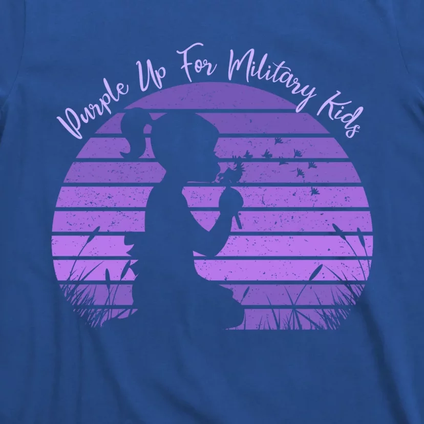 Dandelion Purple Up For Military Month Army Cute Gift T-Shirt