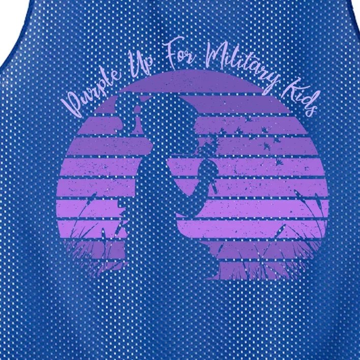 Dandelion Purple Up For Military Month Army Cute Gift Mesh Reversible Basketball Jersey Tank