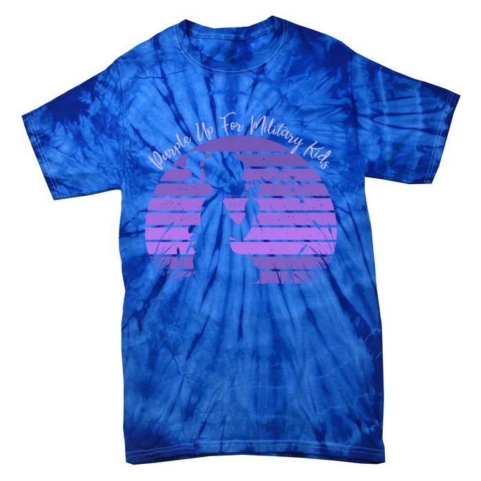 Dandelion Purple Up For Military Month Army Cute Gift Tie-Dye T-Shirt