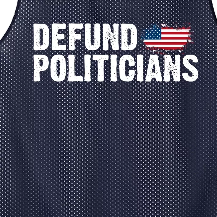 Defund Politicians United States Vintage Flag Mesh Reversible Basketball Jersey Tank