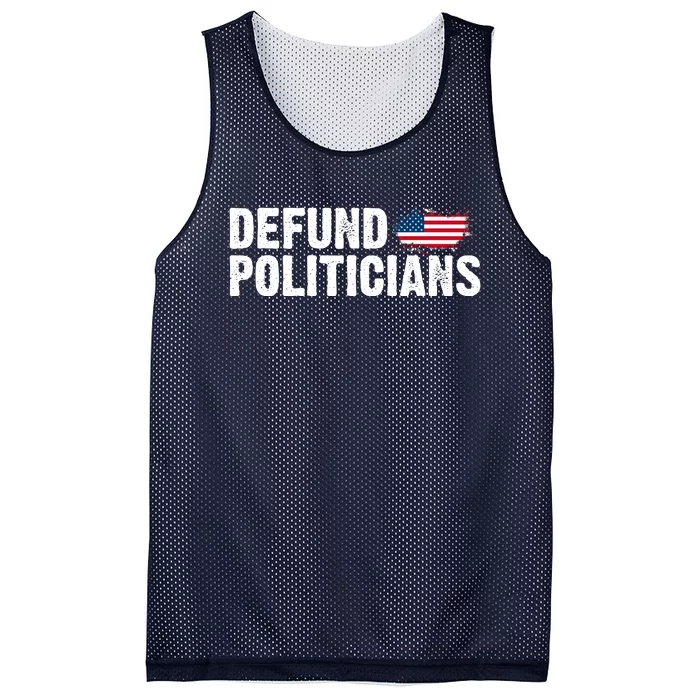 Defund Politicians United States Vintage Flag Mesh Reversible Basketball Jersey Tank