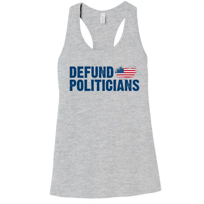 Defund Politicians United States Vintage Flag Women's Racerback Tank