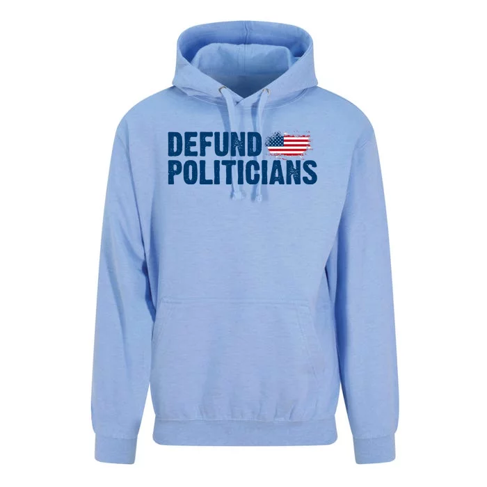 Defund Politicians United States Vintage Flag Unisex Surf Hoodie