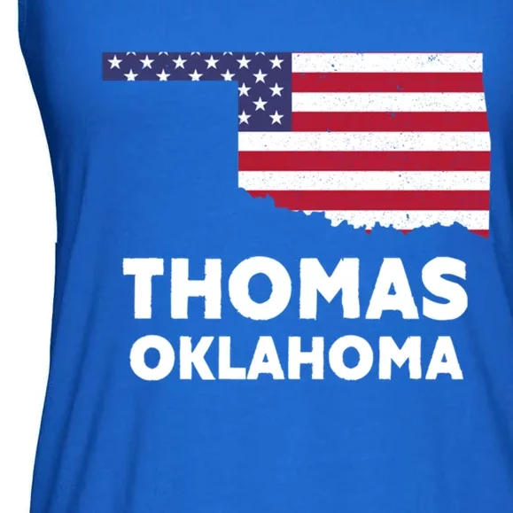 Distressed Patriotic Usa Flag Thomas Ok Cute Gift Ladies Essential Flowy Tank