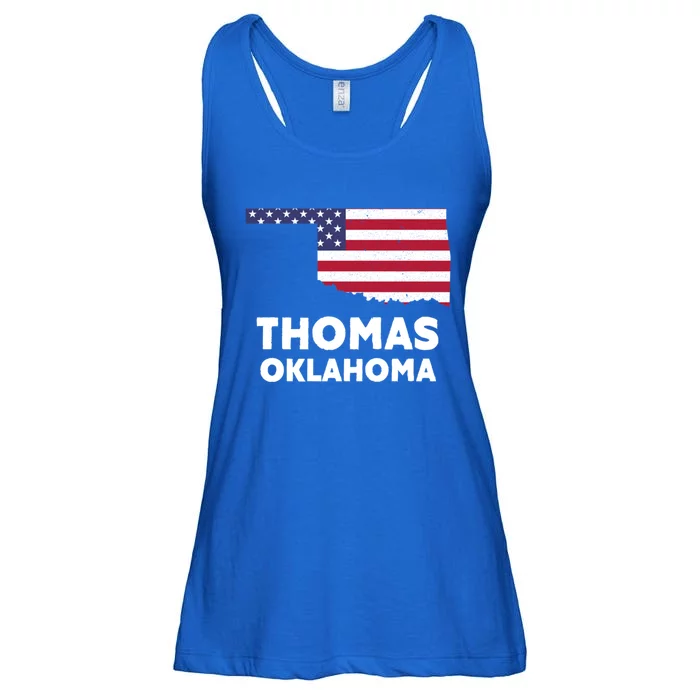 Distressed Patriotic Usa Flag Thomas Ok Cute Gift Ladies Essential Flowy Tank