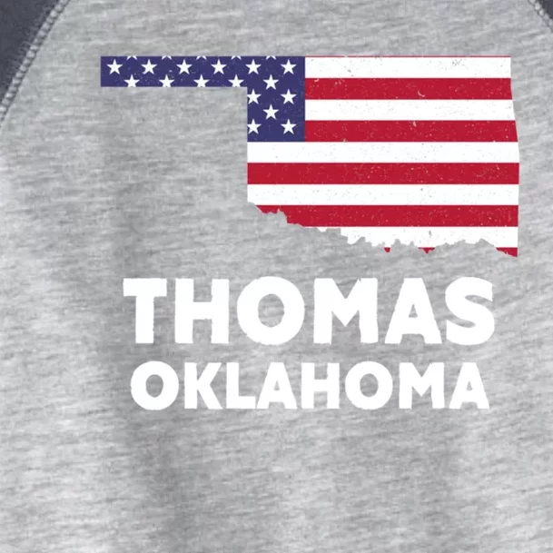 Distressed Patriotic Usa Flag Thomas Ok Cute Gift Toddler Fine Jersey T-Shirt