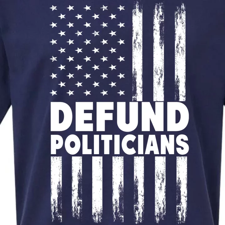 Defund Politicians USA Flag Sueded Cloud Jersey T-Shirt