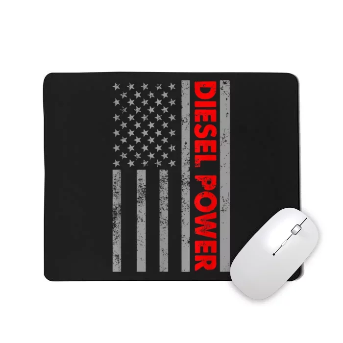 Diesel Power USA Flag Truck Turbo Brothers Mechanic Mousepad